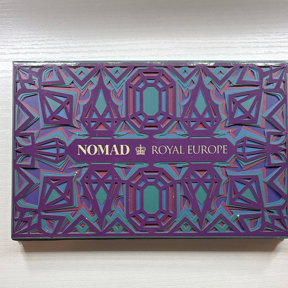 Nomad Royal Europe Eyeshadow Palette - Purple & Teal Geometric Design
